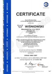OHSAS sertifikatas Wisniowski EN
